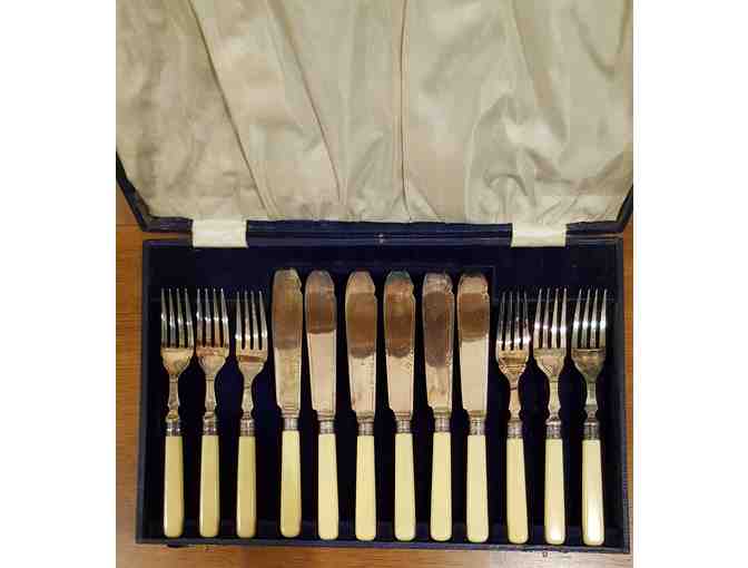 Vintage Fish Knives and Forks, Set of 6 Each