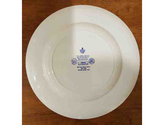 Vintage Wedgwood Blue Transferware Commemorative Plates - 7 Pieces