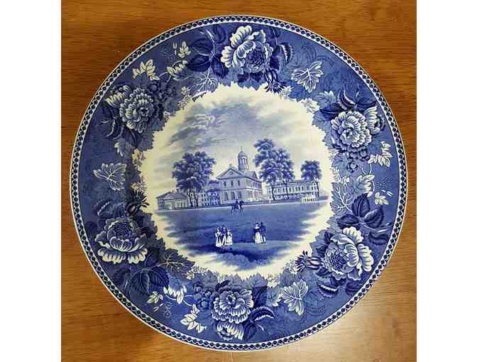 Vintage Wedgwood Blue Transferware Commemorative Plates - 7 Pieces