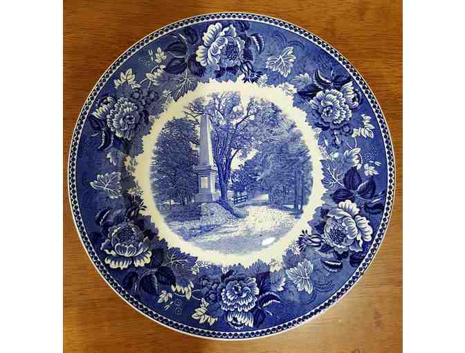 Vintage Wedgwood Blue Transferware Commemorative Plates - 7 Pieces