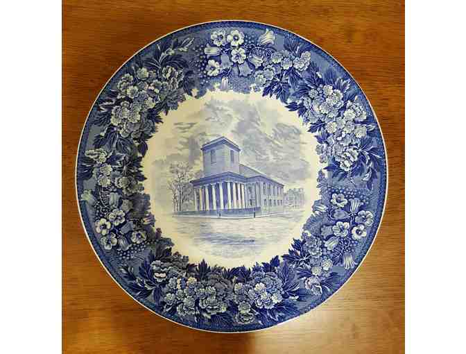Vintage Wedgwood Blue Transferware Commemorative Plates - 7 Pieces