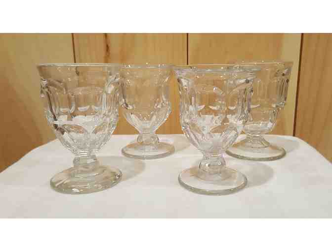American Flint Glass Footed Glasses - Set of Four - Photo 1