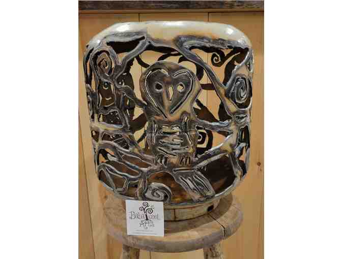 Owl Motif Fire Bowl Luminary, by Babacool Arts