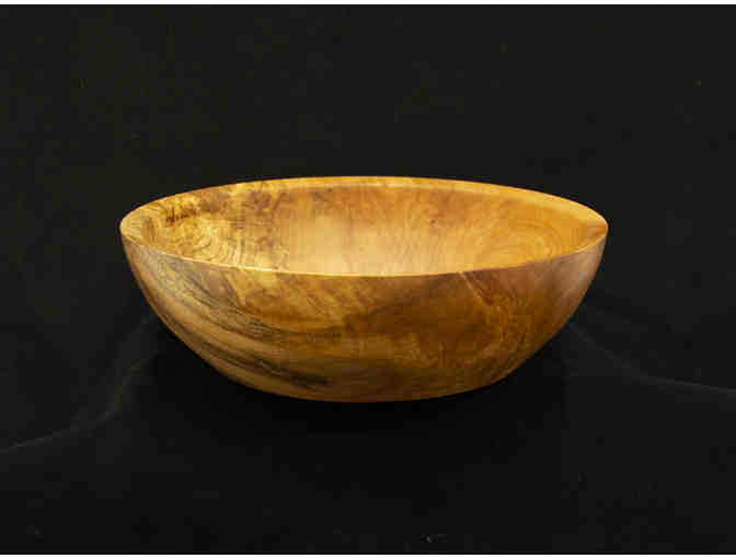 Hand Turned Maple Wood Bowl 10 1/4 ' Diameter, by Rick Manganello