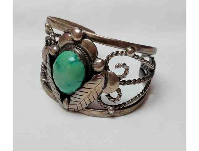 Sterling Silver and Turquoise Bracelet, Southwestern Style