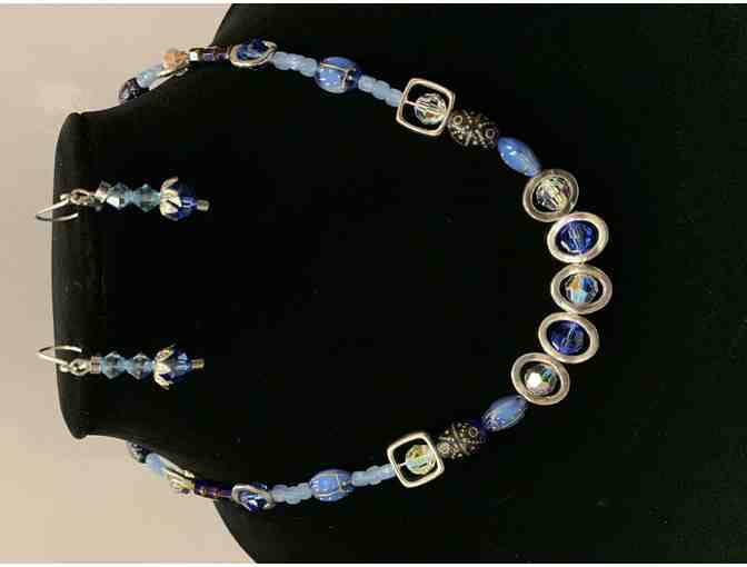 Ocean Blue Necklace and Earrings Set