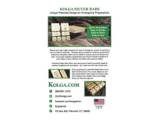 Kolga Silver Bars 4 Ounces