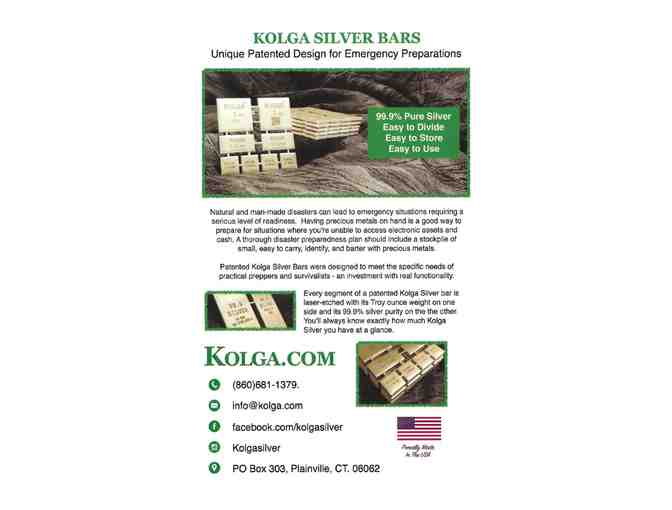 Kolga Silver Bars 4 Ounce