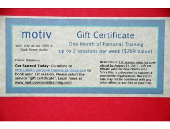 1 Month of Personal Training - Motiv Personal Training