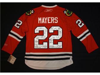 Blackhawks Team Signed Jamal Mayers Jersey