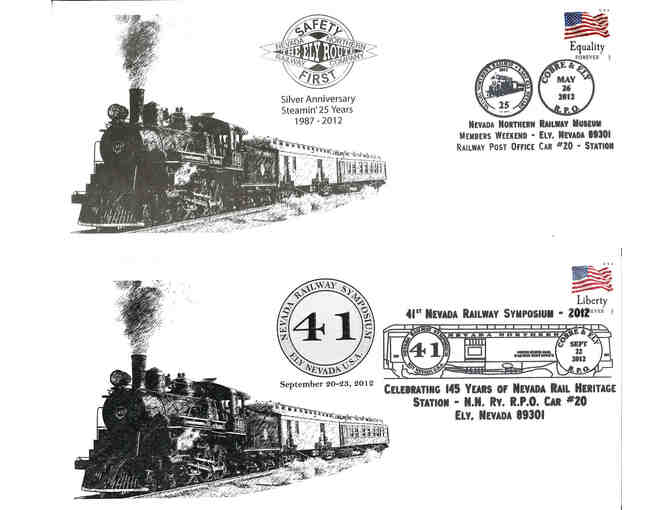 Nevada Northern Railway First Day Covers 2012 Cancelled in RPO #20