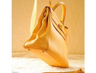 HERMES Camel Leather 'Kelly' Bag