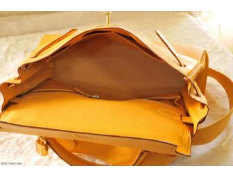 HERMES Camel Leather 'Kelly' Bag