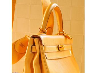 HERMES Camel Leather 'Kelly' Bag