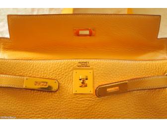 HERMES Camel Leather 'Kelly' Bag