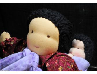 Limbed Doll with Tiny Baby & Sling