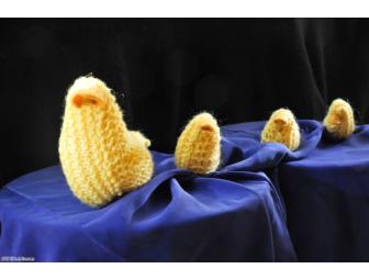 Duck & Ducklings with Blue Silk