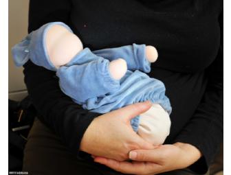 12' Heavy Baby in Blue Bunting (Customizable Face)