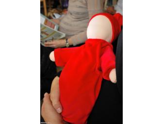 12' Heavy Baby in Scarlet Bunting (Customizable Face)