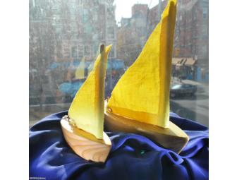 Papa Sail Boat & Little Sail Boat with Yellow Linen Sail