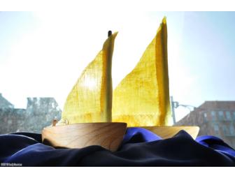 Papa Sail Boat & Little Sail Boat with Yellow Linen Sail
