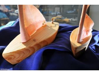 Papa Sail Boat & Little Sail Boat with Orange sail