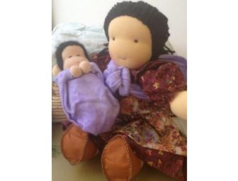 Limbed Doll with Tiny Baby & Sling