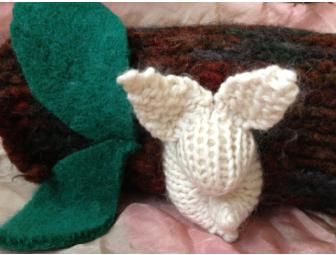 Mama & Baby Bunnies with log