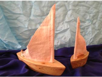 Papa Sail Boat & Little Sail Boat with Orange sail