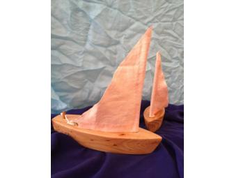 Papa Sail Boat & Little Sail Boat with Orange sail
