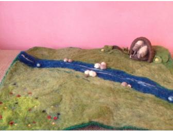 Mama Sheep & Lamb Felted Playmat