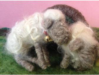 Mama Sheep & Lamb Felted Playmat