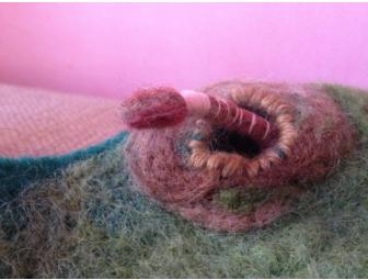 Rooster, Hen & Chicks on Felted Playmat