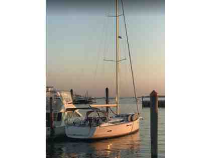 Long Island Sound Sunset Cruise on a 45' Jeanneau Sailboat