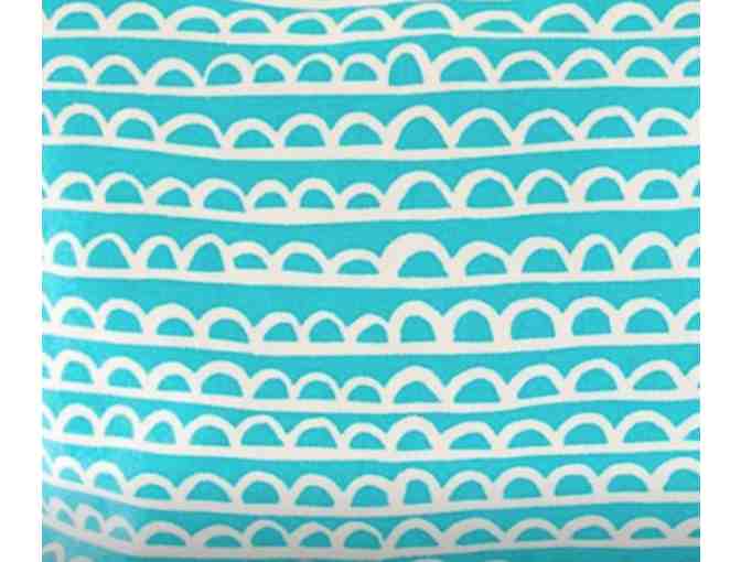 See Design Modern Print Square Tote Large - Turquoise Blue