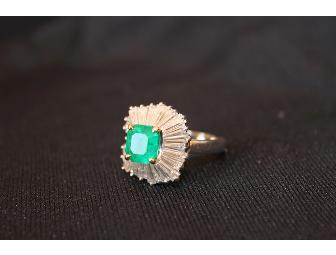 Emerald and Diamond Ring/Pendant - Photo 1