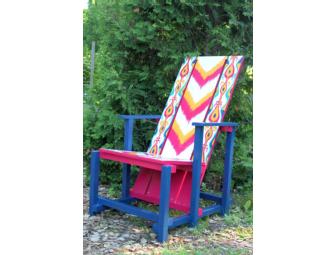 Uzbekistani Ikat Textile- Adirondack Chair