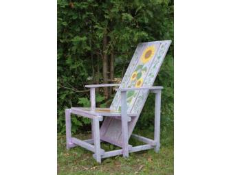Sunflowers and Morninglories-Adirondack Chair