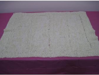 Knitted Pale Green Baby Blanket