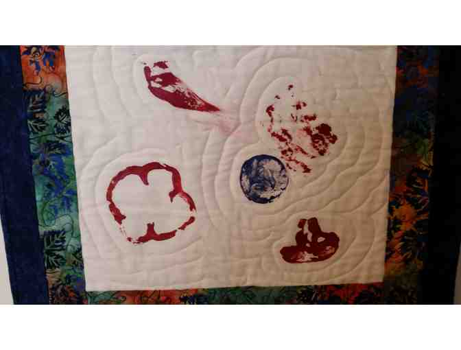 Vegetable Print Quilted Table Runner