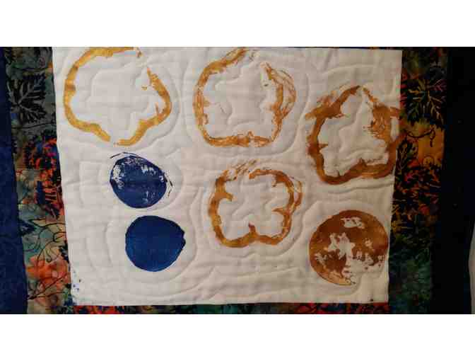 Vegetable Print Quilted Table Runner