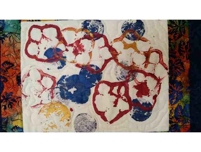 Vegetable Print Quilted Table Runner