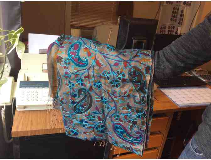 Nusantara Silk Embroidered Scarf