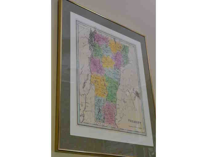 Reproduction of 1838 Bradford map of Vermont