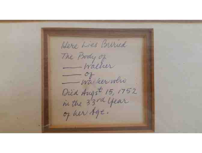 Ann Parker and Avon Neal Grave Rubbing