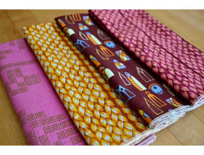 Set of 4 cloth handmade napkins - multicolored