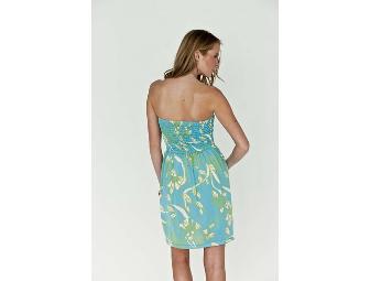 Turquoise Strapless Summer Dress