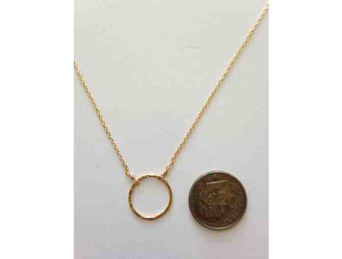 Taj Taj- Teensie 1- Gold Fill Circle Necklace