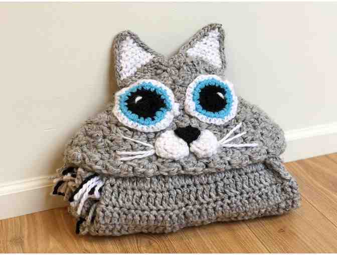 Hand Made Crochet Cat Blanket