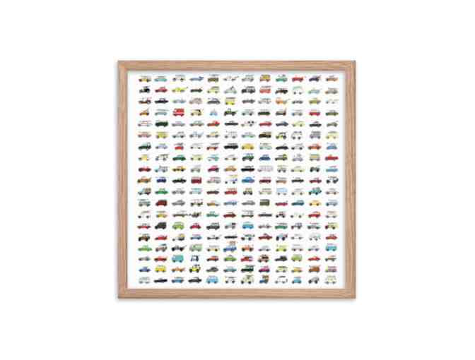 Framed 18" x 18" Print - Rad cars with Rad Surfboards - Photo 1